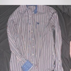 Cinch Multicolor Striped Button Down Shirt